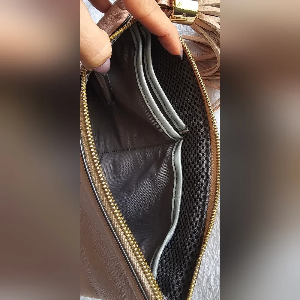 G.I.L.I. pebbled super-soft leather clutch handbag